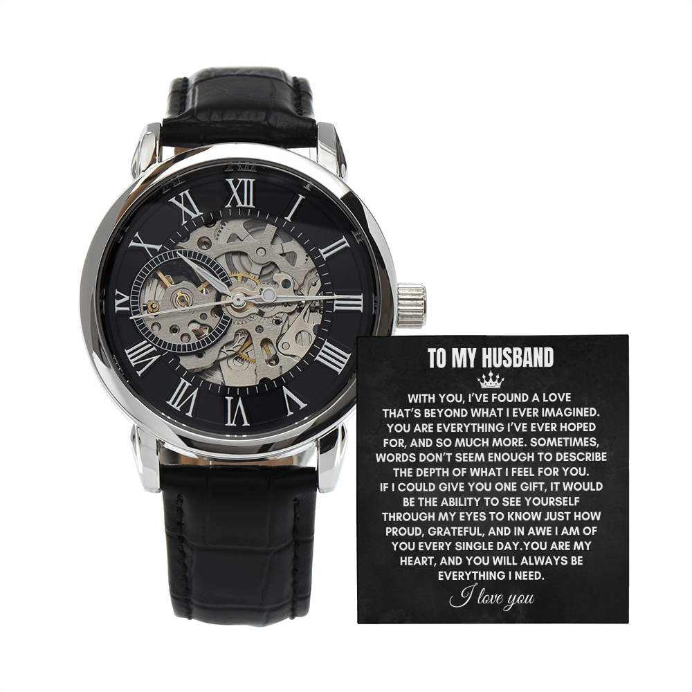 To My Husband | With You, I've Found A Love | Openwork Watch