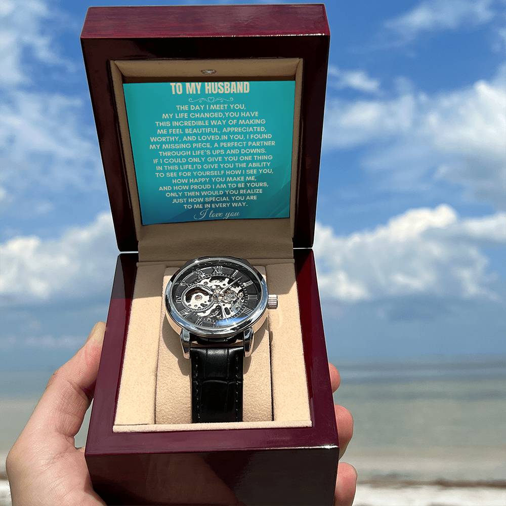 To My Husband | The Day I Meet You | Openwork Watch