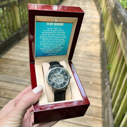 To My Husband | The Day I Meet You | Openwork Watch