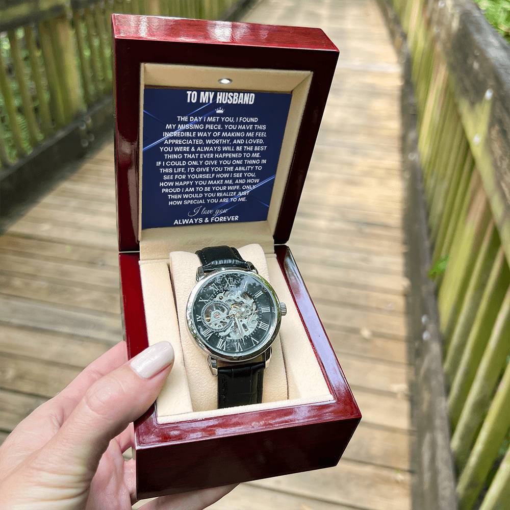 To My Husband | The Day I Meet You | Openwork Watch