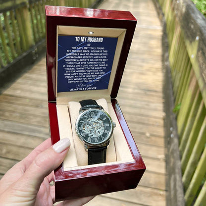 To My Husband | The Day I Meet You | Openwork Watch