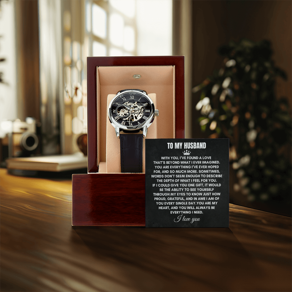 To My Husband | With You, I've Found A Love | Openwork Watch