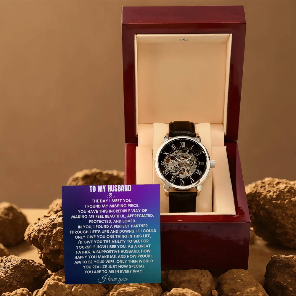 To My Husband | The Day I Meet You | Openwork Watch