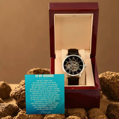 To My Husband | The Day I Meet You | Openwork Watch
