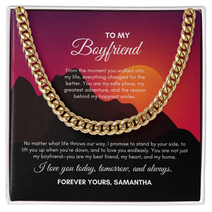 To My Boyfriend | From The Moment You Walked | Cuban Link Chain