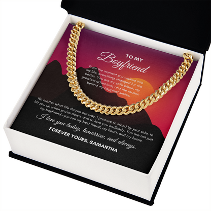 To My Boyfriend | From The Moment You Walked | Cuban Link Chain