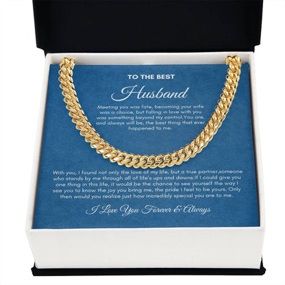 To My Husband | Meeting You Was Fate | Cuban Link Chain(148)