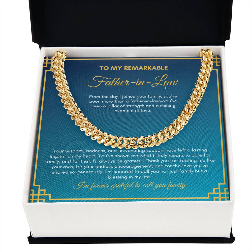 To My Father In Love | From The Day I Joined Your Family | Cuban Link Chain