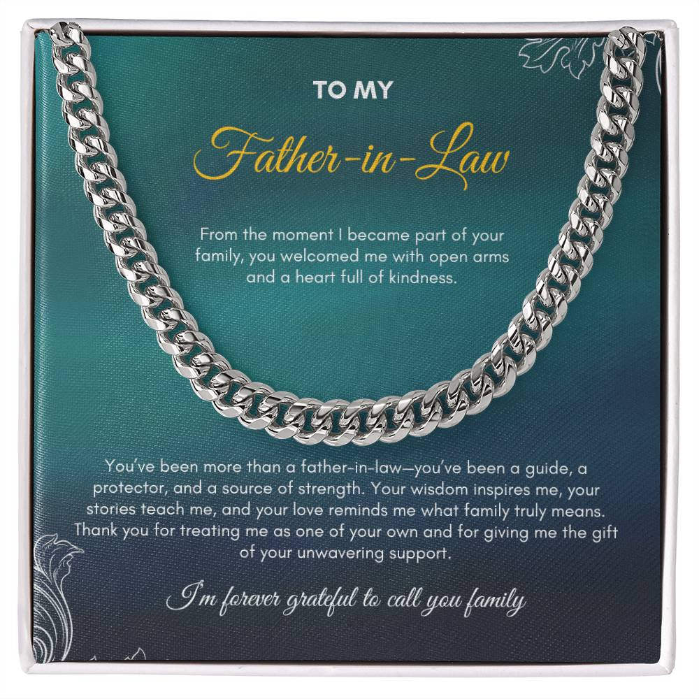 To My Father In Love | From The Moment I Became Part Of Your family | Cuban Link Chain