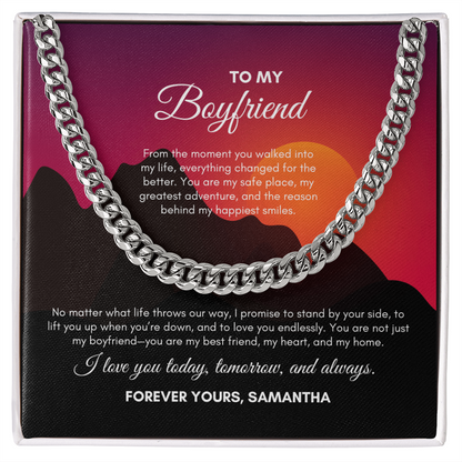 To My Boyfriend | From The Moment You Walked | Cuban Link Chain