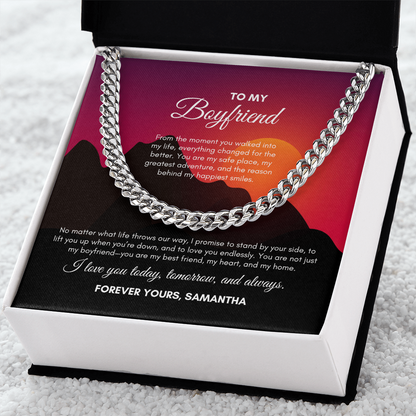 To My Boyfriend | From The Moment You Walked | Cuban Link Chain