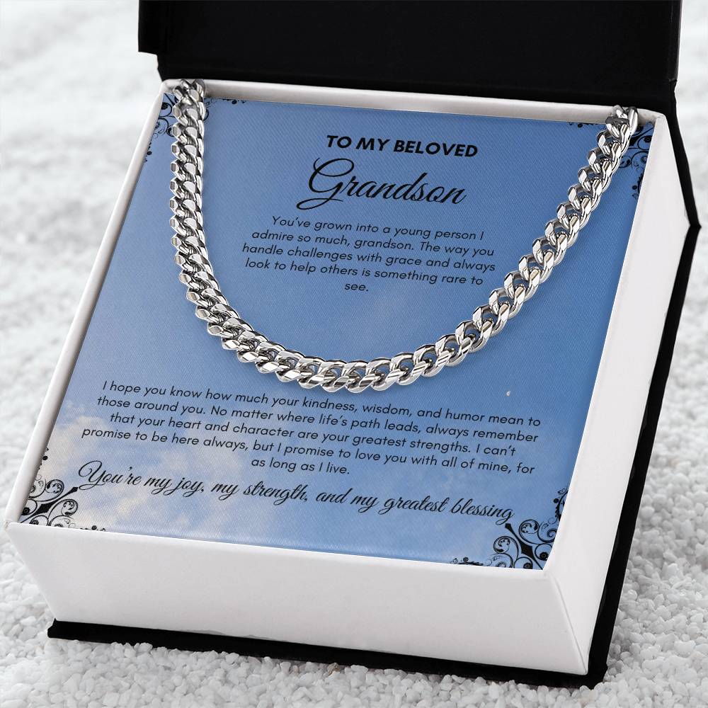 To My Grandson | You've Grown Into A Young Person | Cuban Link Chain