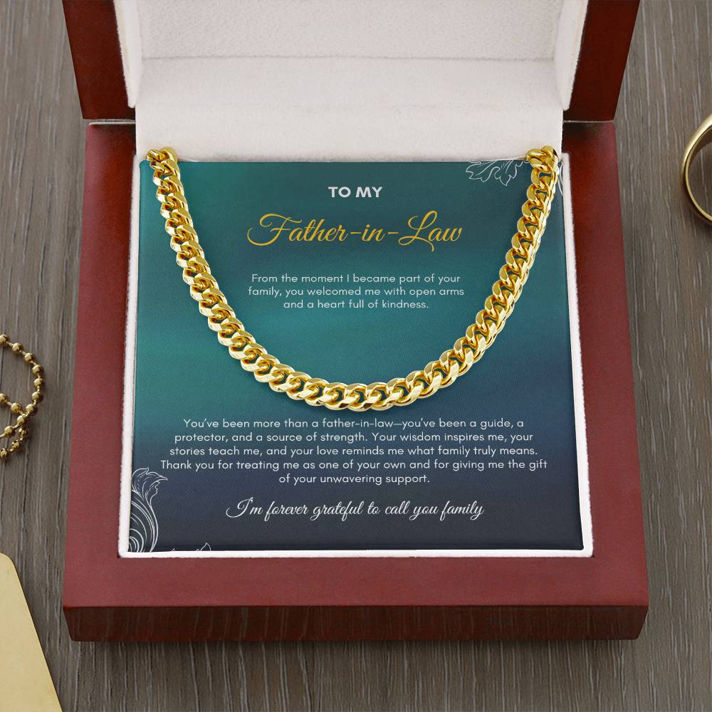 To My Father In Love | From The Moment I Became Part Of Your family | Cuban Link Chain