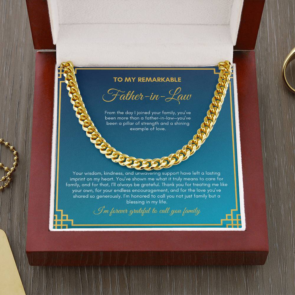To My Father In Love | From The Day I Joined Your Family | Cuban Link Chain