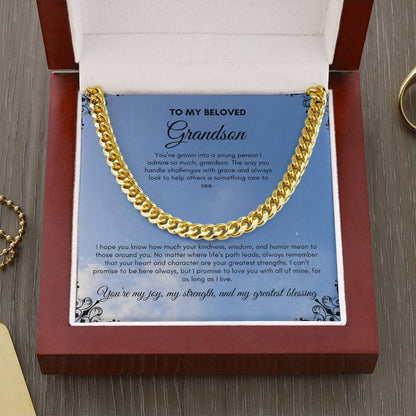 To My Grandson | You've Grown Into A Young Person | Cuban Link Chain