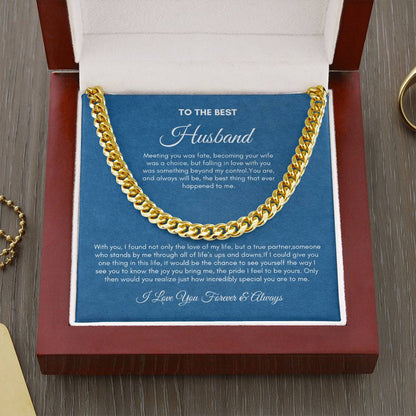 To My Husband | Meeting You Was Fate | Cuban Link Chain(148)