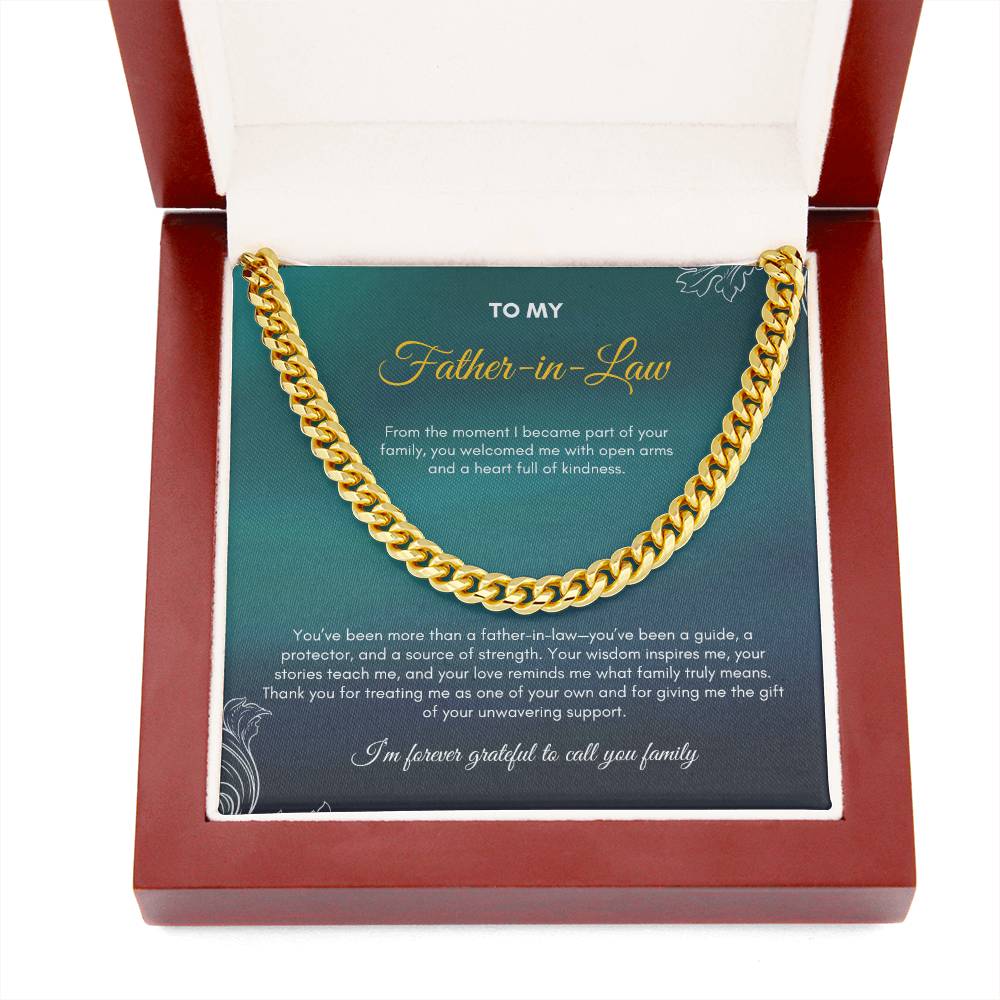 To My Father In Love | From The Moment I Became Part Of Your family | Cuban Link Chain