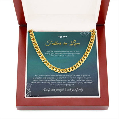 To My Father In Love | From The Moment I Became Part Of Your family | Cuban Link Chain