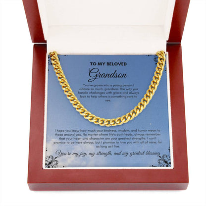 To My Grandson | You've Grown Into A Young Person | Cuban Link Chain