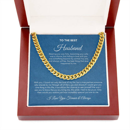 To My Husband | Meeting You Was Fate | Cuban Link Chain(148)