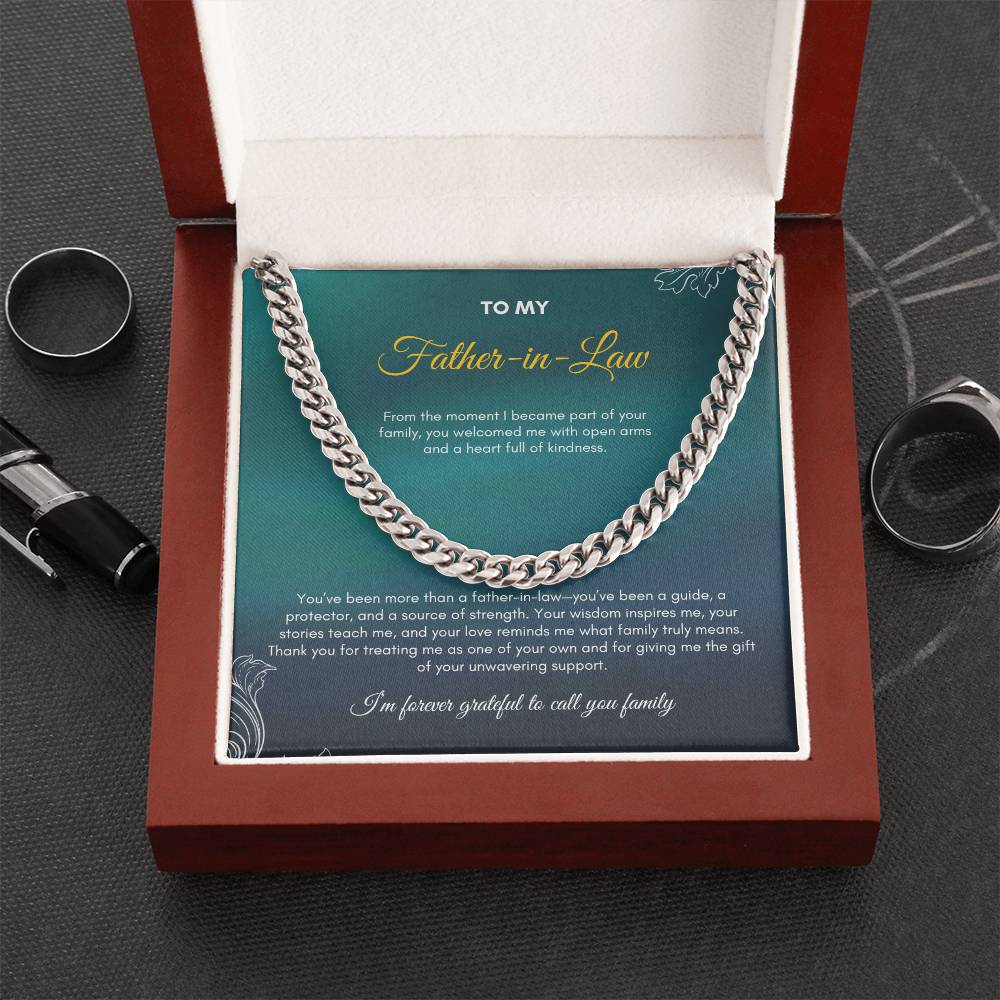 To My Father In Love | From The Moment I Became Part Of Your family | Cuban Link Chain