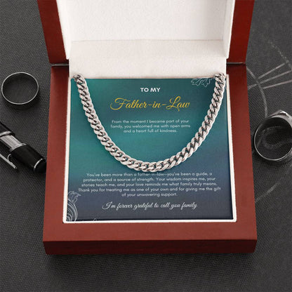 To My Father In Love | From The Moment I Became Part Of Your family | Cuban Link Chain
