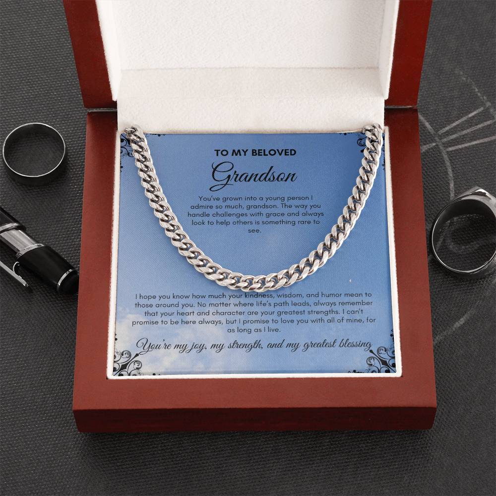 To My Grandson | You've Grown Into A Young Person | Cuban Link Chain