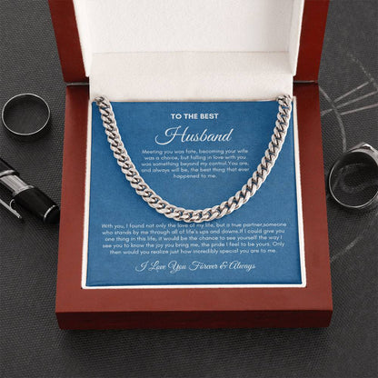 To My Husband | Meeting You Was Fate | Cuban Link Chain(148)