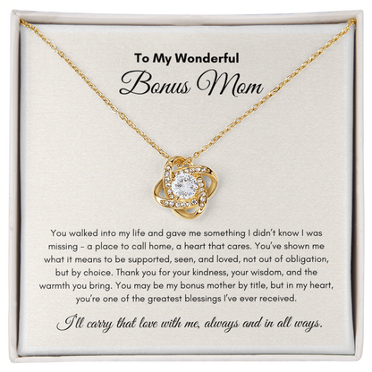 Mother's Days | Bonus Mom | Love Knot Necklace