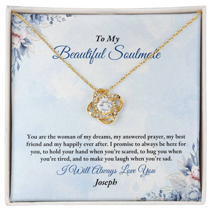 To My Soulmate | You Are The Woman | Love Knot Necklace