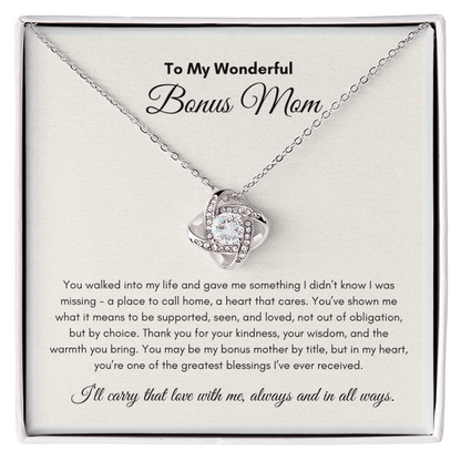 Mother's Days | Bonus Mom | Love Knot Necklace
