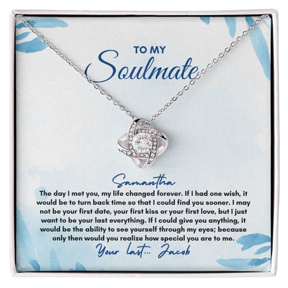 To My Soulmate | The Day I Met You | Love Knot Necklace