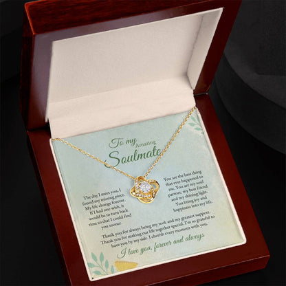 To My Soulmate | The Day I Meet You | Love Knot Necklace