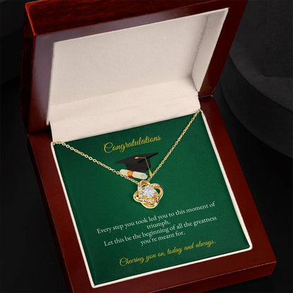Graduation | Congratulations On You Bachelor Degree | Love Knot Necklace