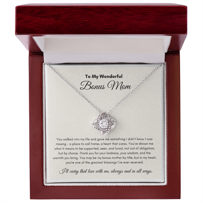 Mother's Days | Bonus Mom | Love Knot Necklace