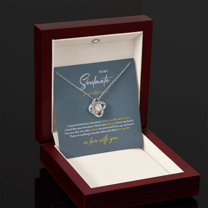 To My Soulmate | I Stand BehindYou | Love Knot Necklace