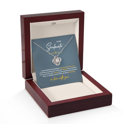 To My Soulmate | I Stand BehindYou | Love Knot Necklace