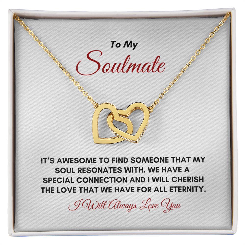 To My Soulmate | It's Awesome To Find | Interlocking Hearts Necklace