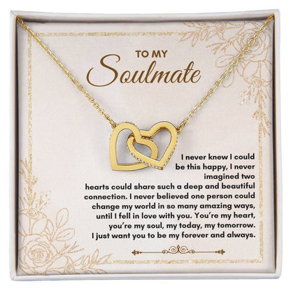To My Soulmate | I Never Knew I Could | Interlocking Hearts Necklace