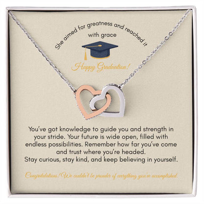 Graduation | You've  Got Knowledge | Interlocking Hearts Necklace
