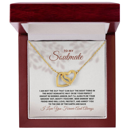 To My Soulmate | I Am Not The Guy That | Interlocking Hearts Necklace