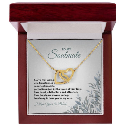To My Soulmate | You're That Woman Who | Interlocking Hearts Necklace