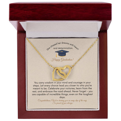 Graduation | She Crashed Her Dreams | Interlocking Hearts Necklace