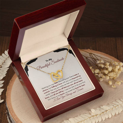 To My Soulmate | Meeting You Was Fate | Interlocking Hearts Necklace
