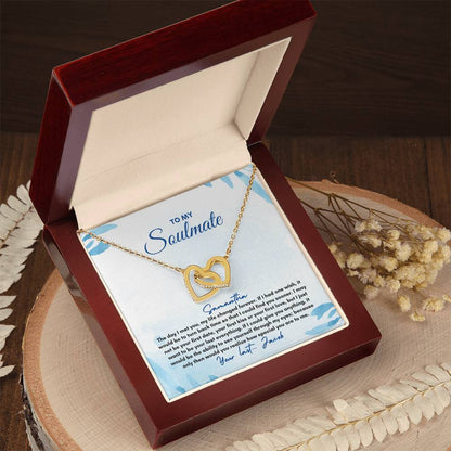 To My Soulmate | The Day I Met You | Interlocking Hearts Necklace