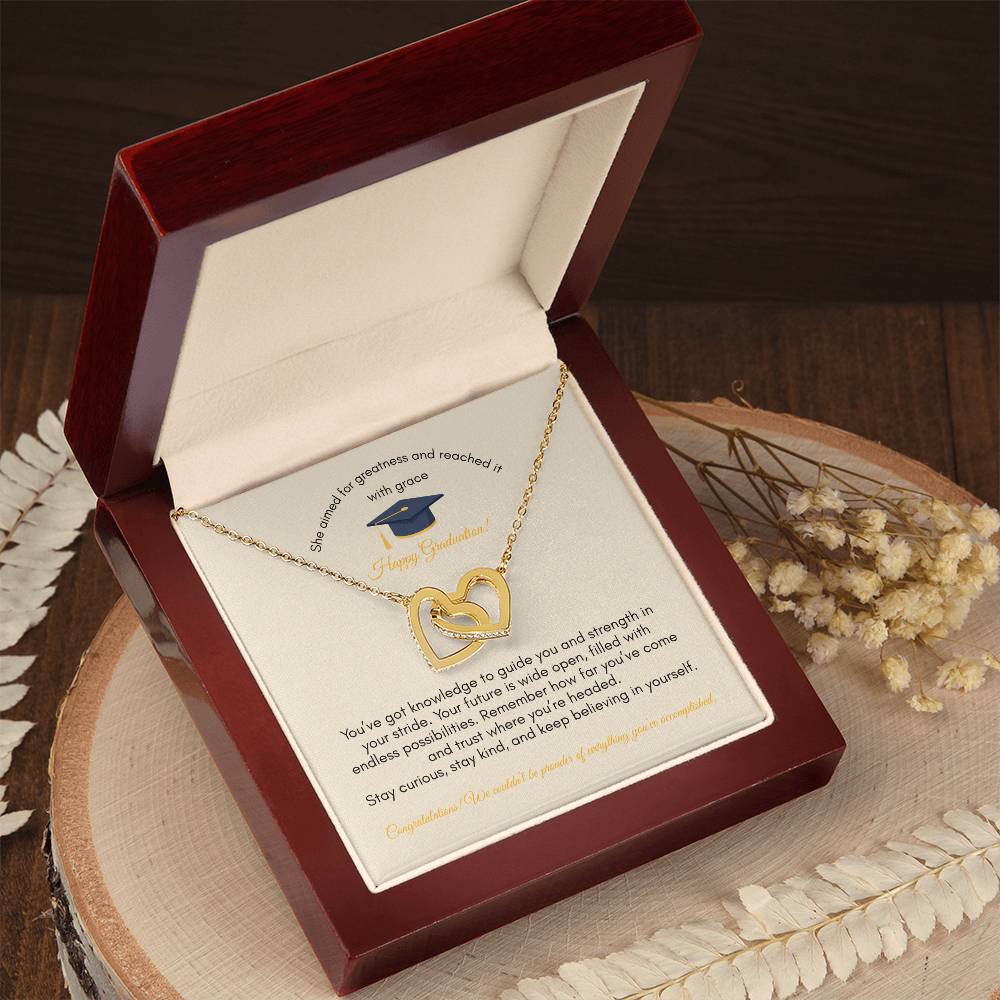 Graduation | You've  Got Knowledge | Interlocking Hearts Necklace