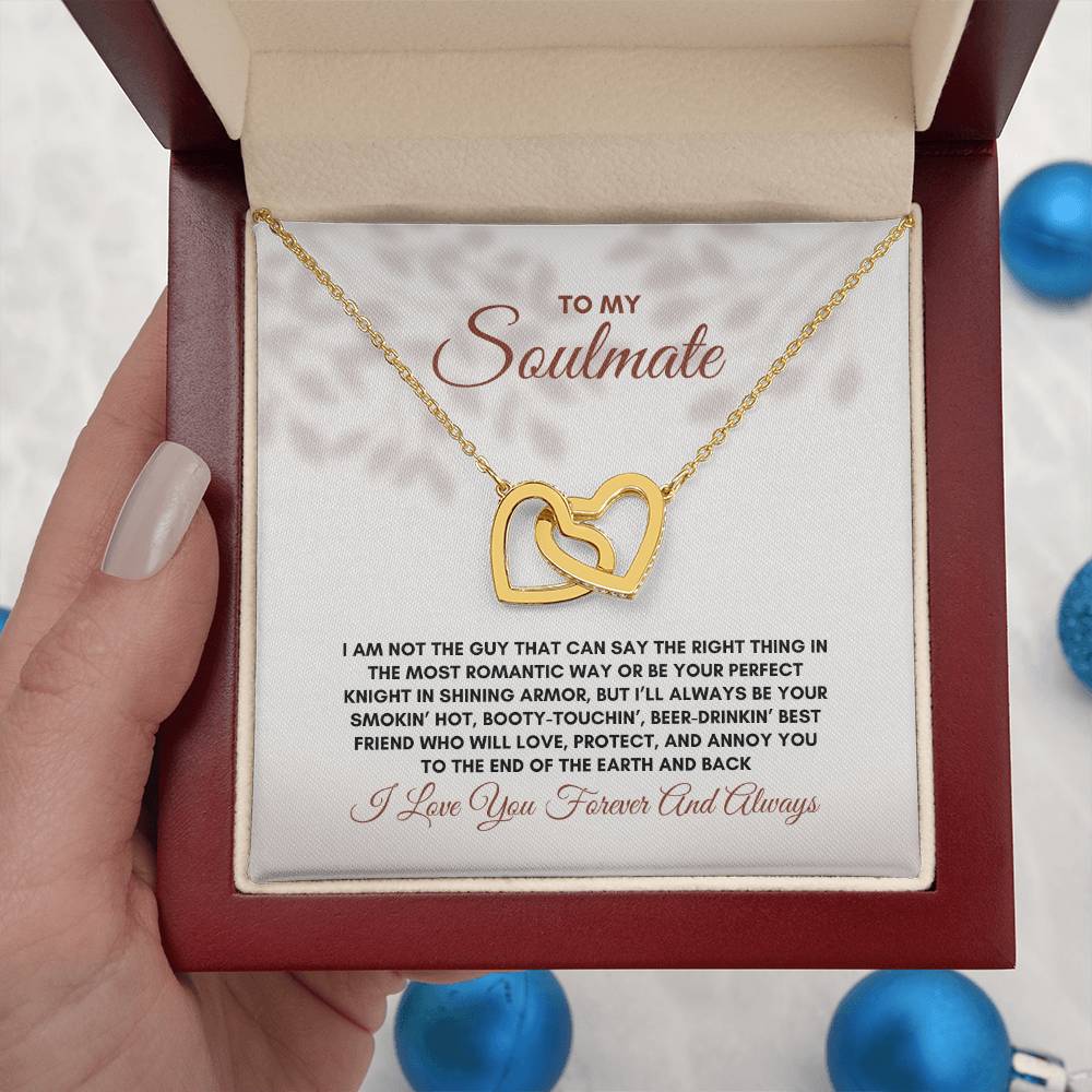 To My Soulmate | I Am Not The Guy That | Interlocking Hearts Necklace
