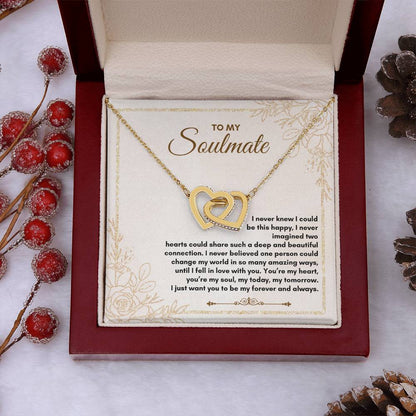 To My Soulmate | I Never Knew I Could | Interlocking Hearts Necklace