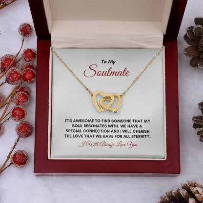 To My Soulmate | It's Awesome To Find | Interlocking Hearts Necklace