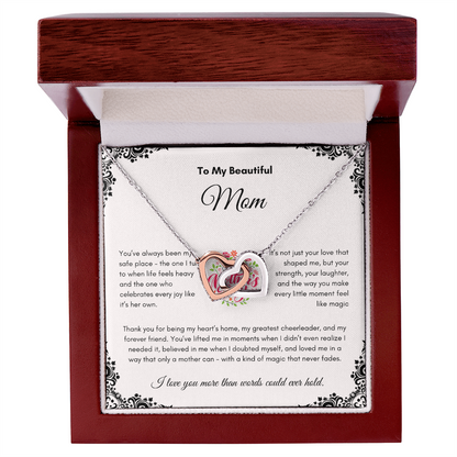Mother's Day | To My Beautiful Mom | Interlocking Hearts Necklace